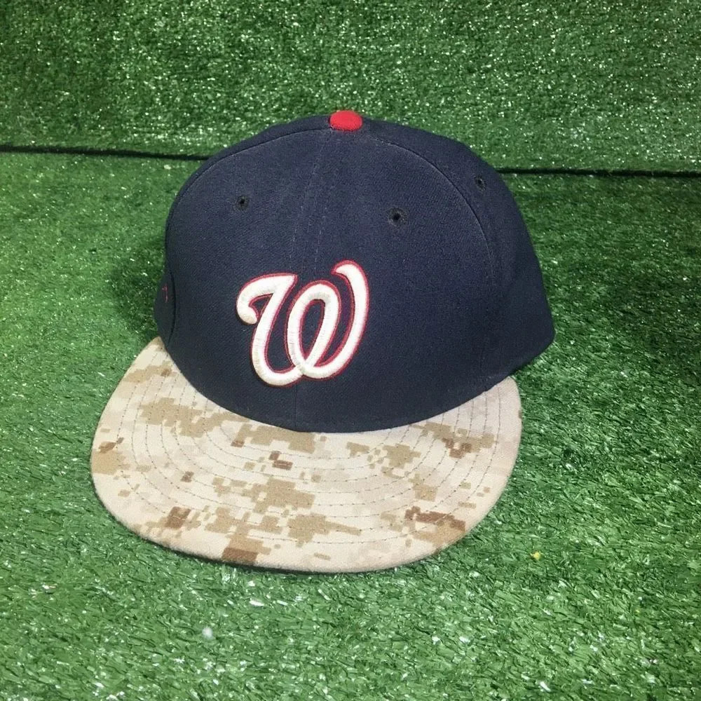 Washington Nationals Bryce Harper camo military baseball hat SnapBack size 7